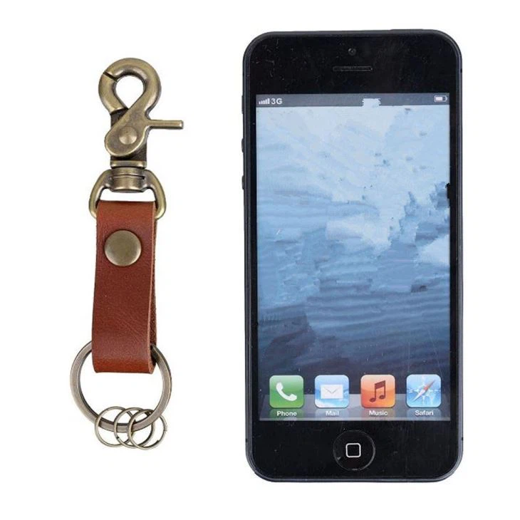 leather key chain logo